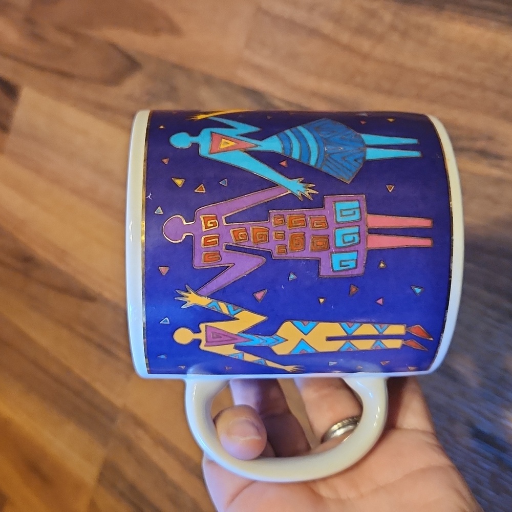Laurel Burch Vintage 1991 Dancing Women Colorful Print Mug